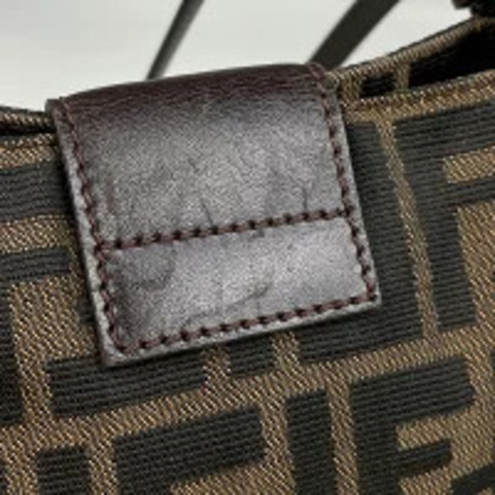 Fendi brown tote canvas bag Zucca shoulder